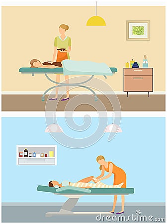 Chocolate Spa Body Treatment and Body Wrap Vector Vector Illustration