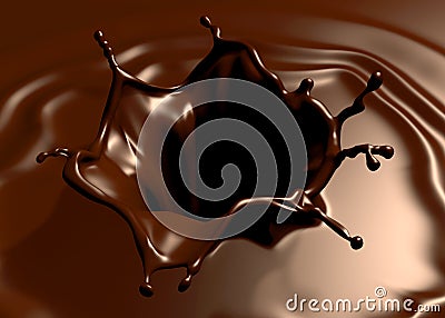 Chocolate splash Stock Photo