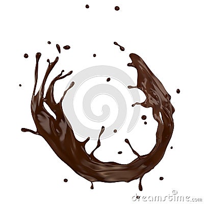 Chocolate splash Stock Photo