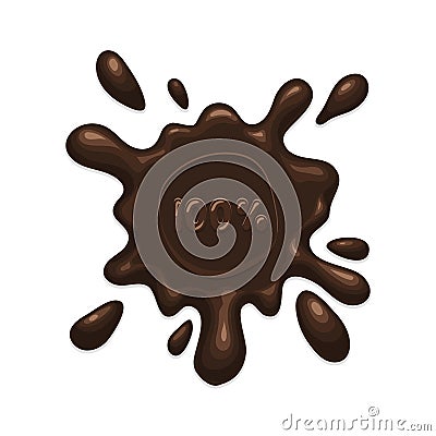 Chocolate splash blot Vector Illustration