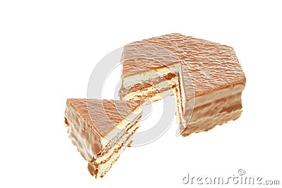 Chocolate sponge cake Stock Photo