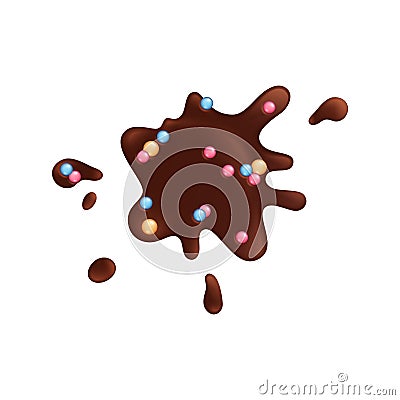 Chocolate Spot Glaze Composition Cartoon Illustration