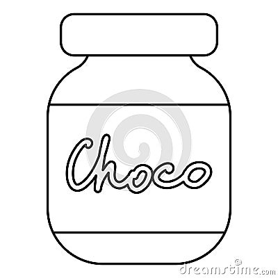 chocolate spread nutty brown sweet food icon Vector Illustration