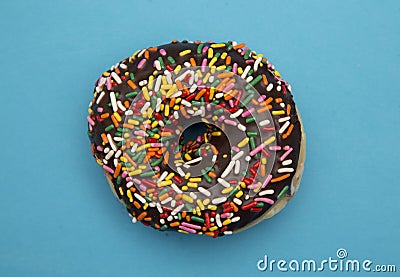 Chocolate Sprinkle Donuts Stock Photo