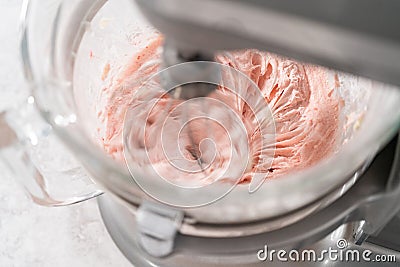 Chocolate strawberry cupcakes Stock Photo