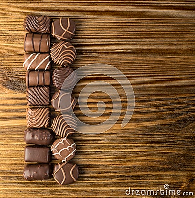 Chocolate Sweets Background Stock Photo