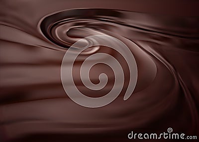 Chocolate swirl background. melted choco mass. Gradient Mesh. EPS10. Vector Illustration