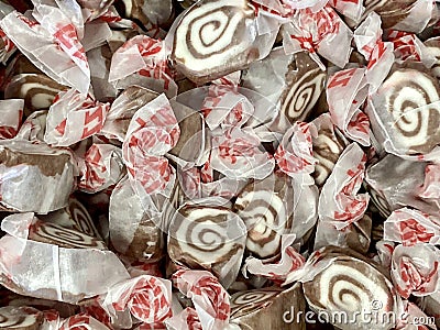 Chocolate Swirl Caramels Stock Photo