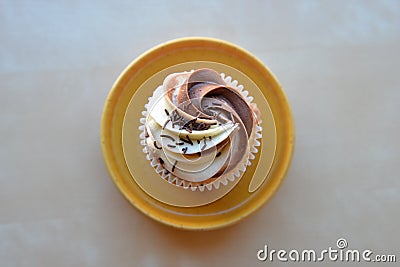 Chocolate Swirl Cupcake Stock Photo