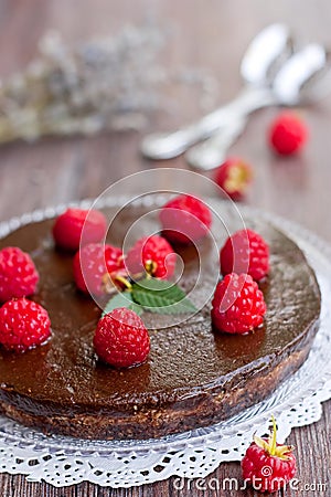 Chocolate tart Stock Photo