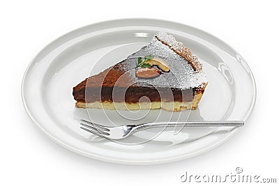 Chocolate tart cake Stock Photo