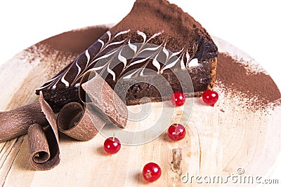 Chocolate tart cake Stock Photo