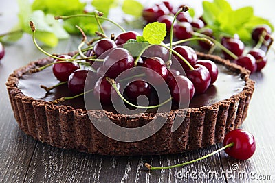 Chocolate tart Stock Photo