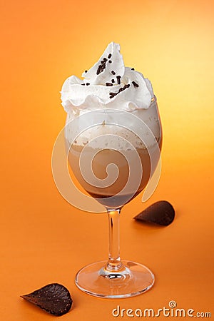 Chocolate Vanilla Coffee Cocktail Stock Photo