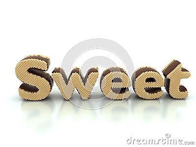 Chocolate wafer sweet Stock Photo