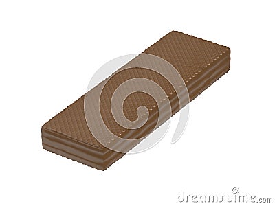 Chocolate wafer on white background Stock Photo