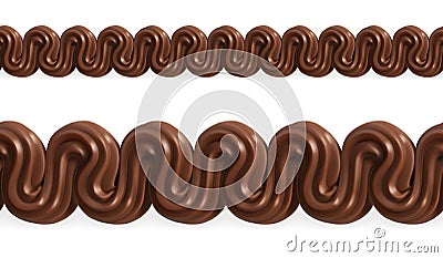 Chocolate whipped cream Vector Illustration