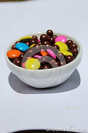 Chocolates and sweets in different flavors and colors Stock Photo