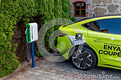 Electric car - Å koda Enyaq CoupÃ© Editorial Stock Photo