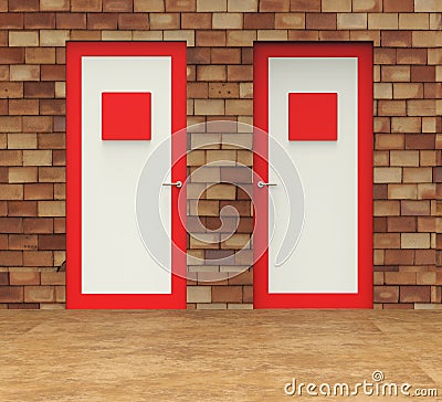 Choice Doors Means Choosing Decision And Doorframe Stock Photo