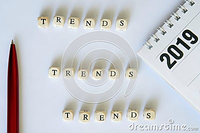 The choice of fashion trends for 2019. Trends - 2019 Stock Photo