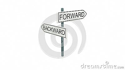 Choice between forward and backward Stock Photo