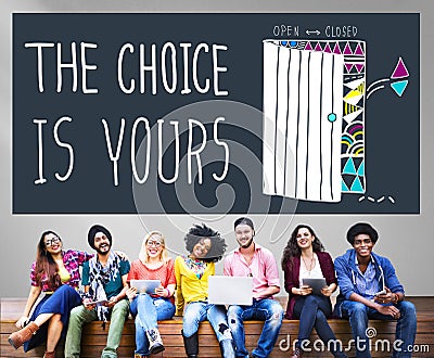 Choice Yours Chance Choosing Decision Pick Concept Stock Photo