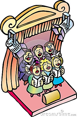 The choir Vector Illustration