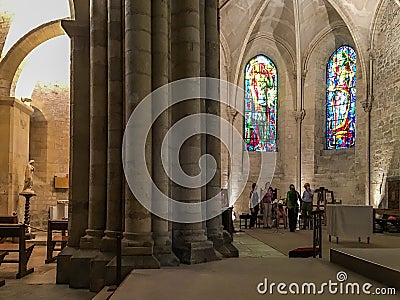 Choir rehearses in Saint Pierre de Montmartre, Paris Editorial Stock Photo