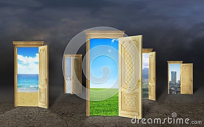 Choise of way concept. Stock Photo