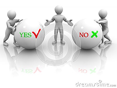 Choise YES or NO Stock Photo