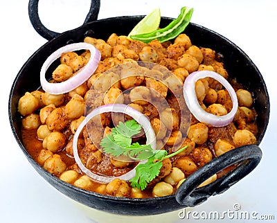 Chole or Channa or Chickpeas Stock Photo