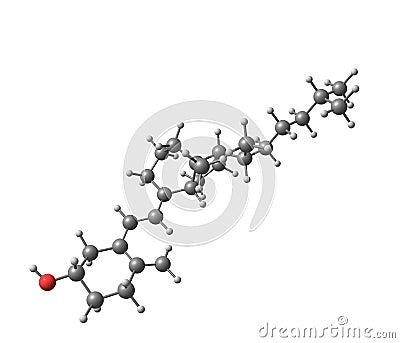 Cholecalciferol (D) molecular structure on white background Stock Photo