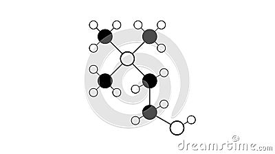choline molecule, structural chemical formula, ball-and-stick model, isolated image vitamin b4 Stock Photo