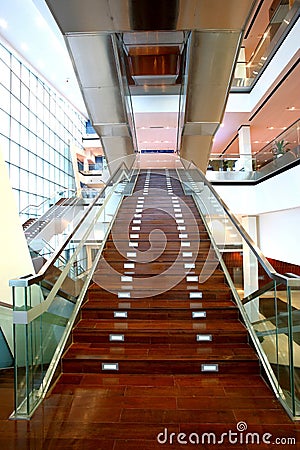 Chongqing Grand Theatre glass wall of the staircase Stock Photo