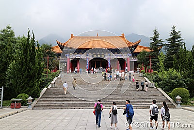 Chongsheng Temple in Dali, overlooks Erhai Lake in the east and leans against Cangshan Mountain in the west Editorial Stock Photo