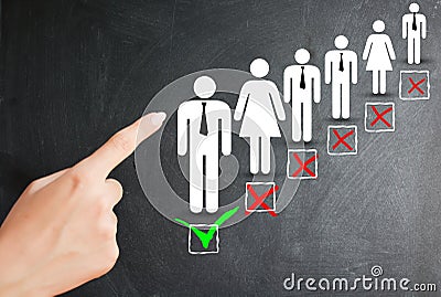 Choose candidate, human resources and employment concept Stock Photo