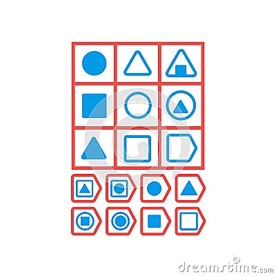 Choose correct answer. IQ test. Logical task, educational game for students. development of logic, iq. Task game exam what comes Vector Illustration