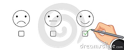 Choose emotion happy Stock Photo