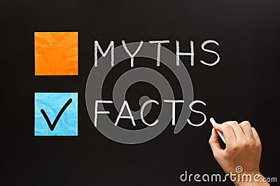 Choose The Facts Over The Myths Concept Stock Photo