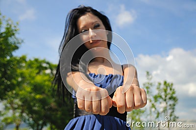 Choose a fist Stock Photo