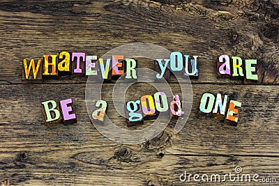 Choose happy bright good you faith typography Stock Photo