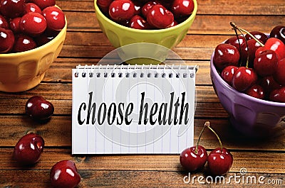 Choose health word Stock Photo