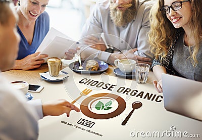 Choose Organic Healthy Eating Food Lifestyles Concept Stock Photo