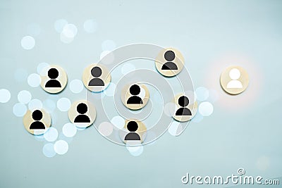 Choose people standing out from the crowd Stock Photo