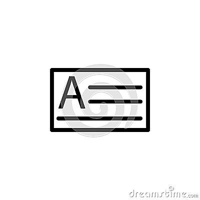 Choose, text, box icon. Can be used for web, logo, mobile app, UI, UX Vector Illustration
