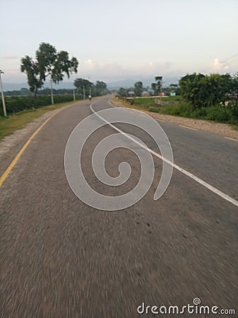 Picture of Alone road.peace. Stock Photo