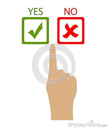 Choose yes or no Vector Illustration