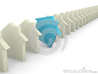 Choosing house concept Stock Photo