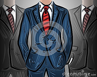 Choosing a leader businessman vector illustration Vector Illustration